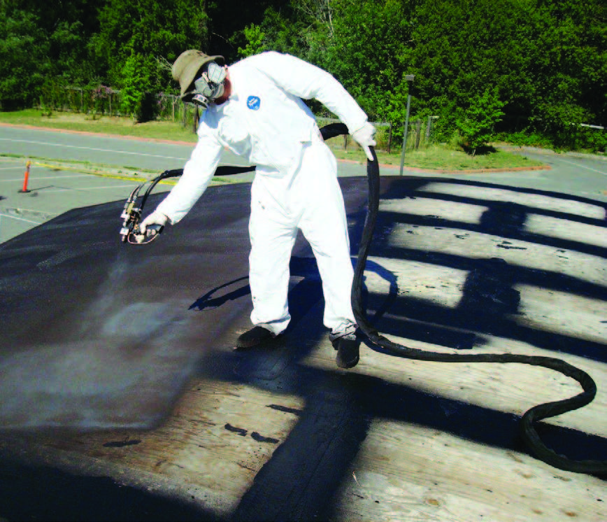 WetSuit spray application on a flat roof